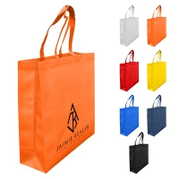 Blue Laminated Non Woven Bag With Large Gusset Supplier 